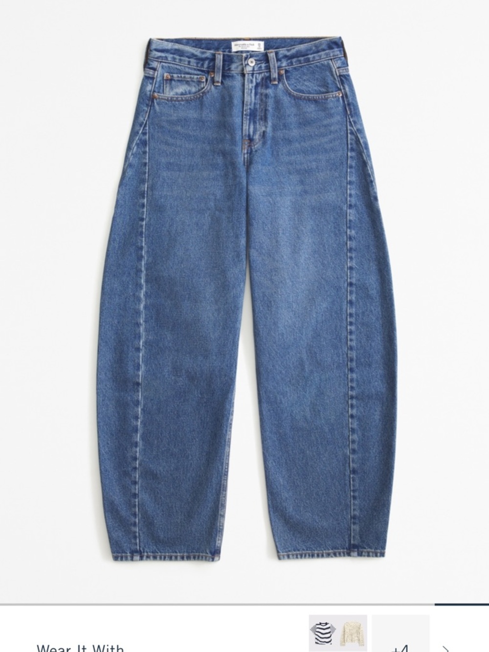 Abercrombie & Fitch High-Rise Relaxed Blue Jeans